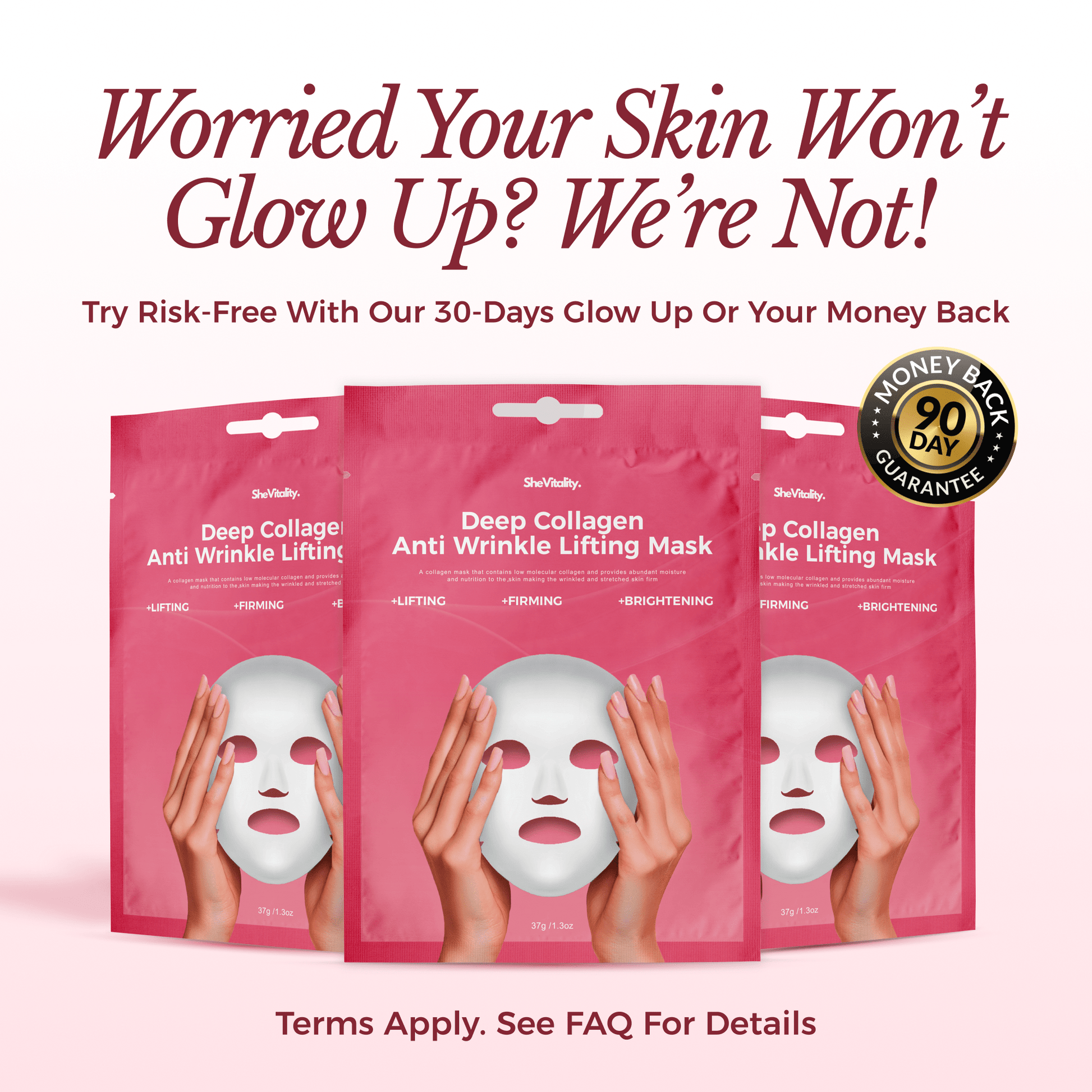 3x Luxe Collageen Glow Up Masker 2.0